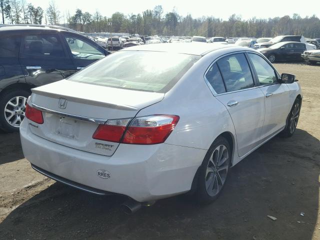 1HGCR2F53EA193782 - 2014 HONDA ACCORD SPO WHITE photo 4