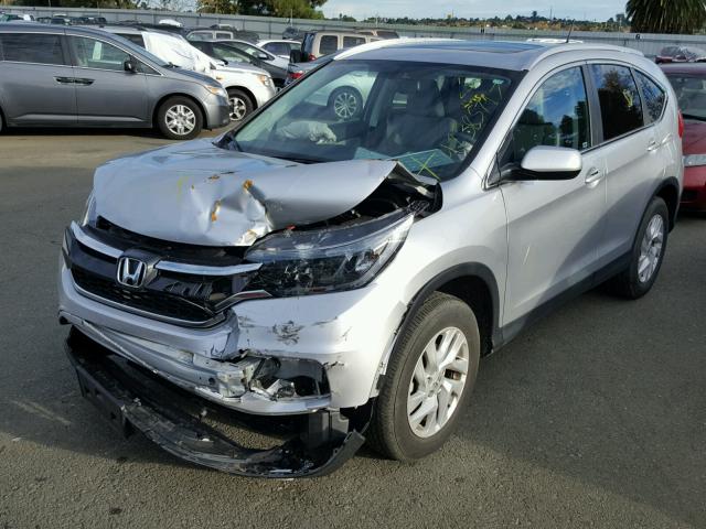 2HKRM4H78FH648220 - 2015 HONDA CR-V EXL SILVER photo 2