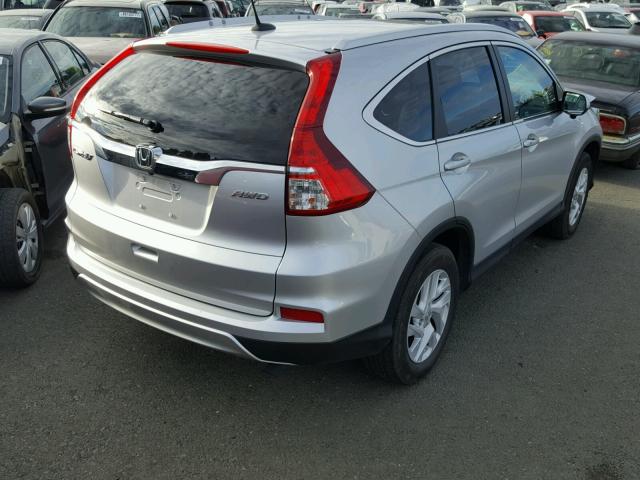 2HKRM4H78FH648220 - 2015 HONDA CR-V EXL SILVER photo 4