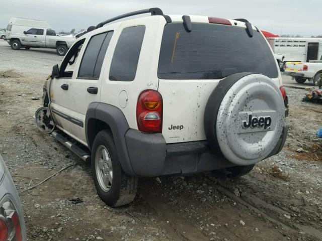 1J4GL48K04W210162 - 2004 JEEP LIBERTY SP WHITE photo 3