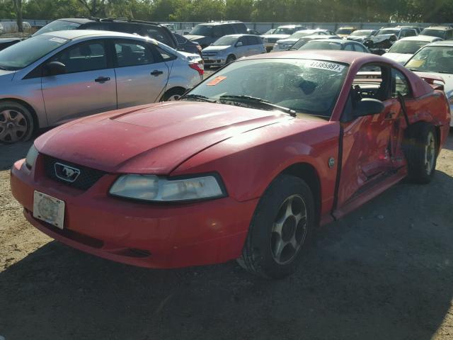 1FAFP40644F226536 - 2004 FORD MUSTANG RED photo 2