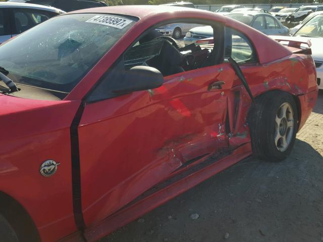 1FAFP40644F226536 - 2004 FORD MUSTANG RED photo 9