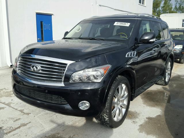 JN8AZ2NE8E9065809 - 2014 INFINITI QX80 BLACK photo 2