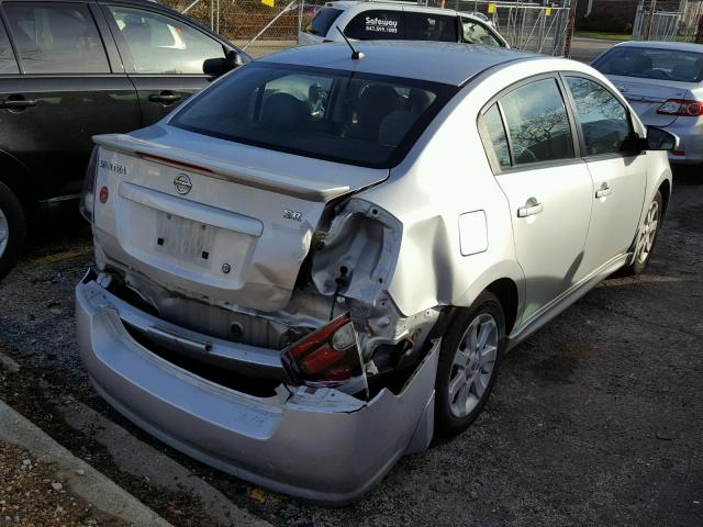 3N1AB6AP7CL737090 - 2012 NISSAN SENTRA 2.0 SILVER photo 4