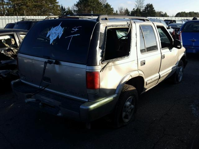 1GNDT13W7Y2201089 - 2000 CHEVROLET BLAZER GRAY photo 4