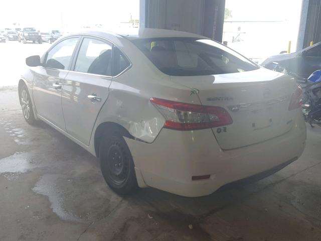 3N1AB7AP4DL705849 - 2013 NISSAN SENTRA SV WHITE photo 3