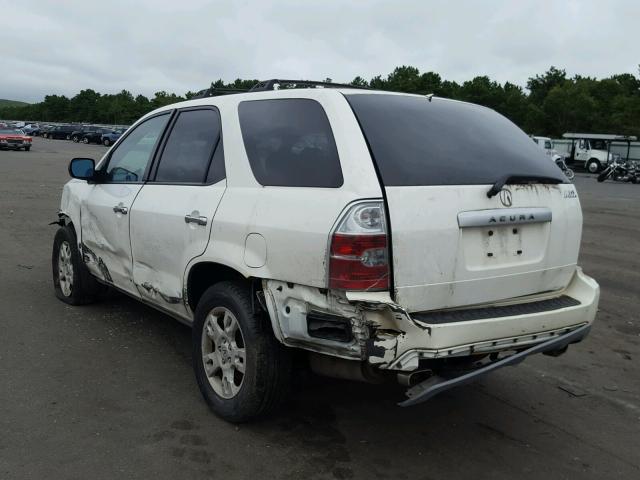 2HNYD18675H548063 - 2005 ACURA MDX TOURIN WHITE photo 3