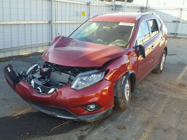 5N1AT2MT0GC916211 - 2016 NISSAN ROGUE S RED photo 2