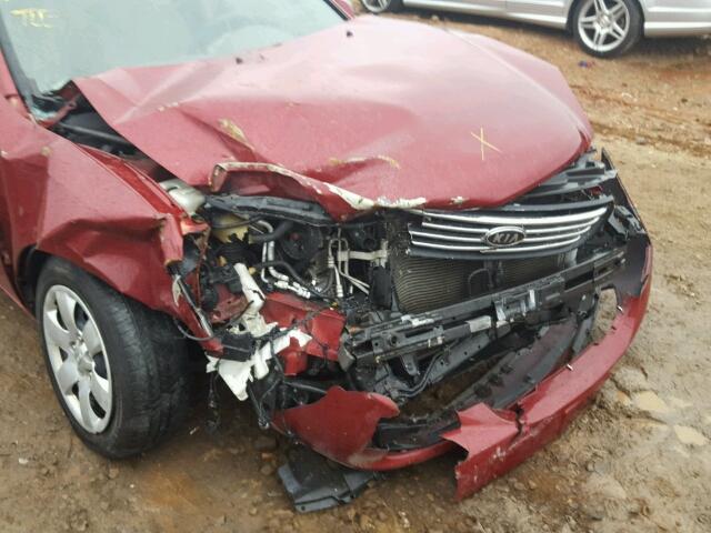 KNAGE123575089698 - 2007 KIA OPTIMA LX RED photo 9