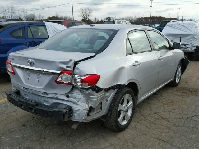 2T1BU4EE3BC731457 - 2011 TOYOTA COROLLA BA SILVER photo 4