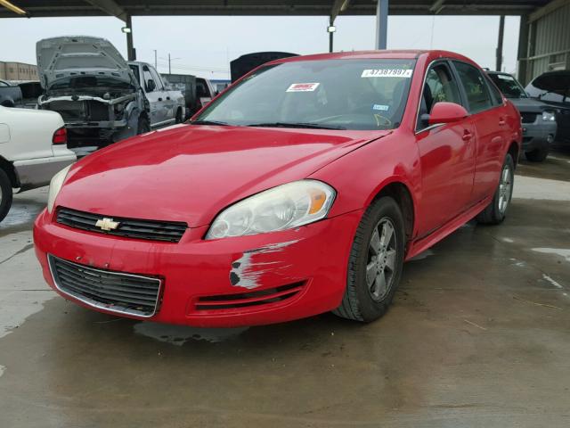 2G1WT57K391139281 - 2009 CHEVROLET IMPALA 1LT RED photo 2