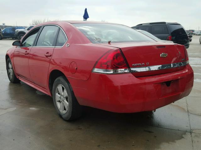 2G1WT57K391139281 - 2009 CHEVROLET IMPALA 1LT RED photo 3