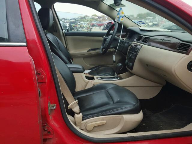 2G1WT57K391139281 - 2009 CHEVROLET IMPALA 1LT RED photo 5