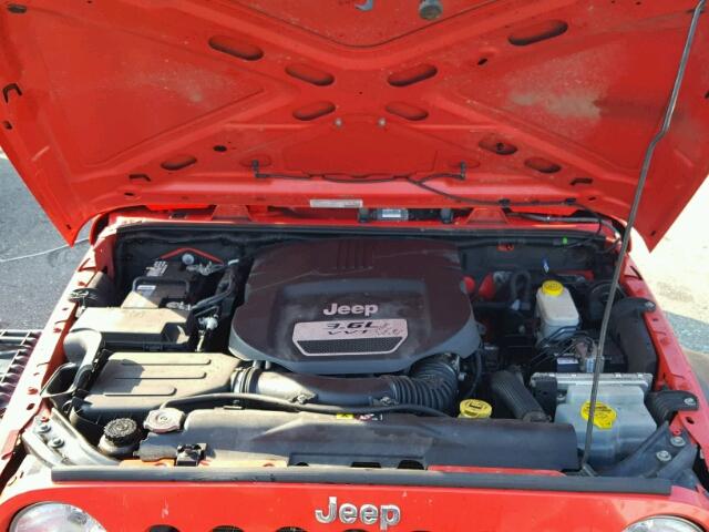 1C4AJWAG8DL647637 - 2013 JEEP WRANGLER S RED photo 7