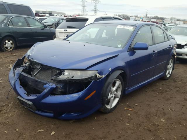 1YVHP84C455M30720 - 2005 MAZDA 6 I BLUE photo 2