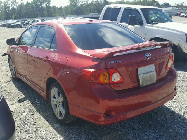 1NXBE40EX9Z104803 - 2009 TOYOTA COROLLA XR 红色 照片 3