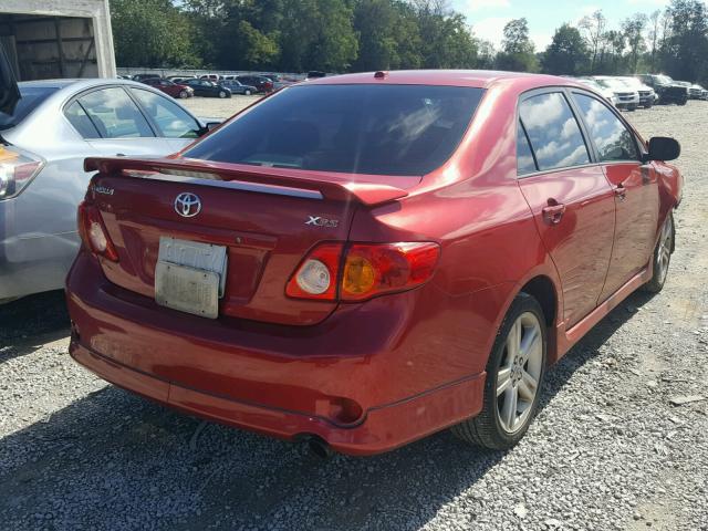 1NXBE40EX9Z104803 - 2009 TOYOTA COROLLA XR 红色 照片 4