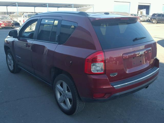 1C4NJCCB6CD632063 - 2012 JEEP COMPASS LI RED photo 3