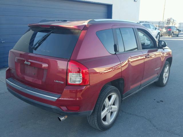 1C4NJCCB6CD632063 - 2012 JEEP COMPASS LI RED photo 4