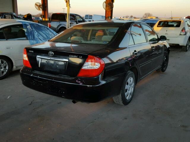 4T1BE32K23U179399 - 2003 TOYOTA CAMRY LE BLACK photo 4