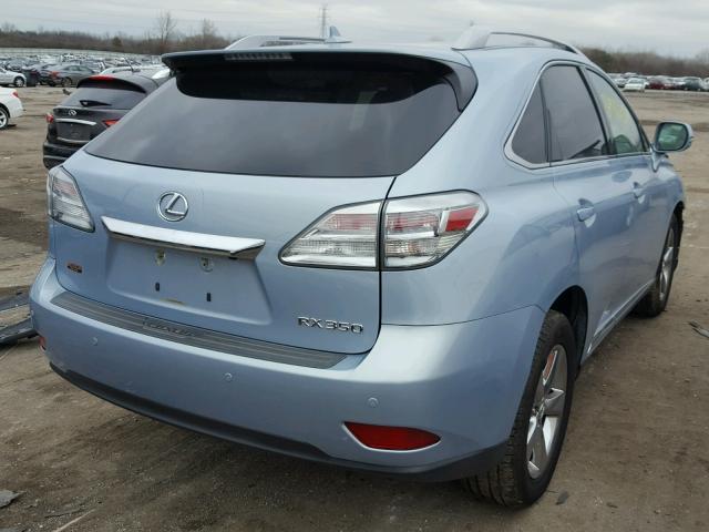 2T2BK1BA5BC095058 - 2011 LEXUS RX 350 BLUE photo 4