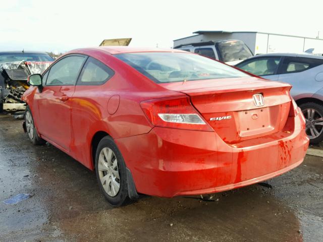 2HGFG3B59CH512082 - 2012 HONDA CIVIC LX RED photo 3