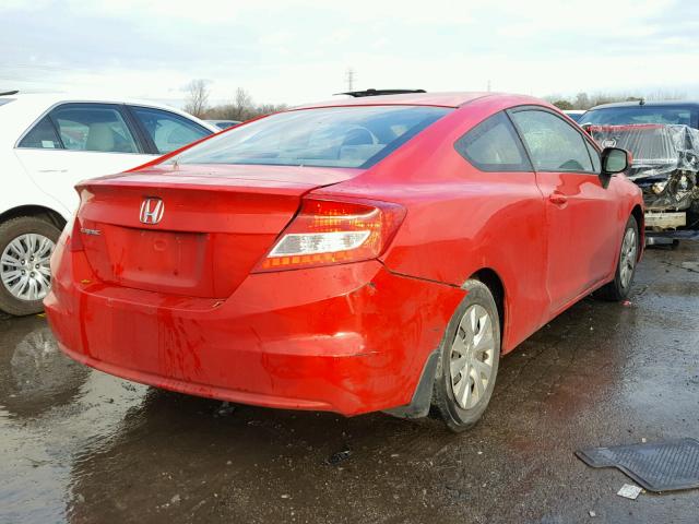 2HGFG3B59CH512082 - 2012 HONDA CIVIC LX RED photo 4