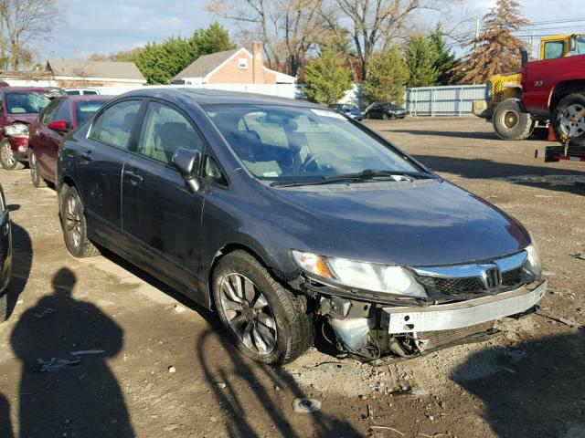 2HGFA16839H307053 - 2009 HONDA CIVIC EX ნაცრისფერი ფოტო 1