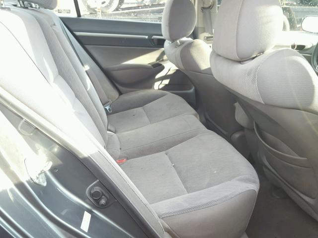 2HGFA16839H307053 - 2009 HONDA CIVIC EX ნაცრისფერი ფოტო 6