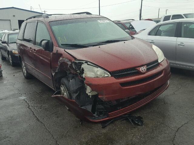 5TDZA23C75S358058 - 2005 TOYOTA SIENNA CE RED photo 1