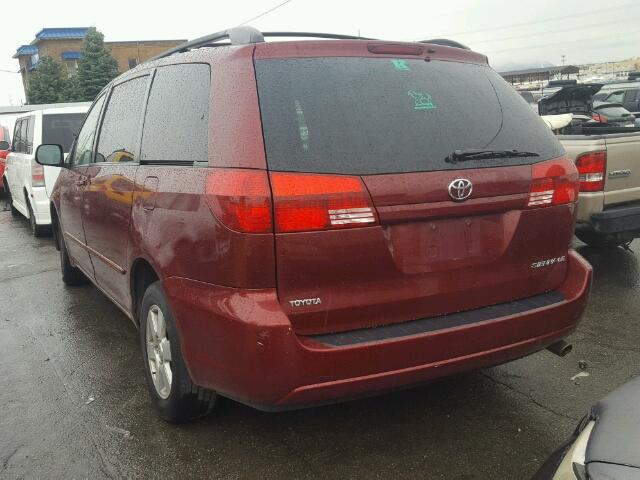 5TDZA23C75S358058 - 2005 TOYOTA SIENNA CE RED photo 3