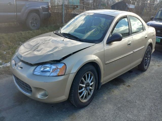 1C3AL56U81N513654 - 2001 CHRYSLER SEBRING LX GOLD photo 2