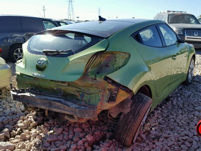 KMHTC6AD9CU023259 - 2012 HYUNDAI VELOSTER B GREEN photo 4