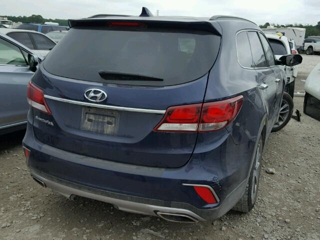 KM8SN4HF0HU235590 - 2017 HYUNDAI SANTA FE S BLUE photo 4