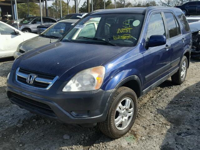 JHLRD78822C083160 - 2002 HONDA CR-V EX BLUE photo 2