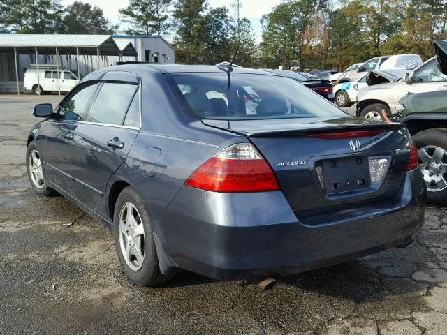 JHMCN36427C002608 - 2007 HONDA ACCORD HYB GRAY photo 3