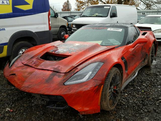 1G1YT2D63F5606398 - 2015 CHEVROLET CORVETTE S RED photo 2