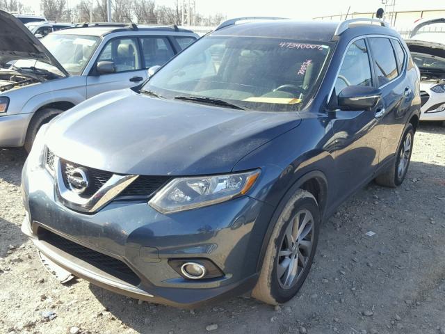 5N1AT2MT5EC852292 - 2014 NISSAN ROGUE S GREEN photo 2