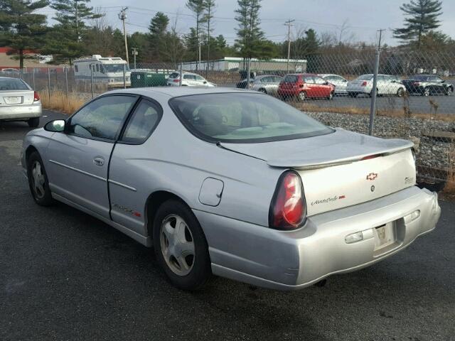 2G1WX12K039185311 - 2003 CHEVROLET MONTE CARL SILVER photo 3