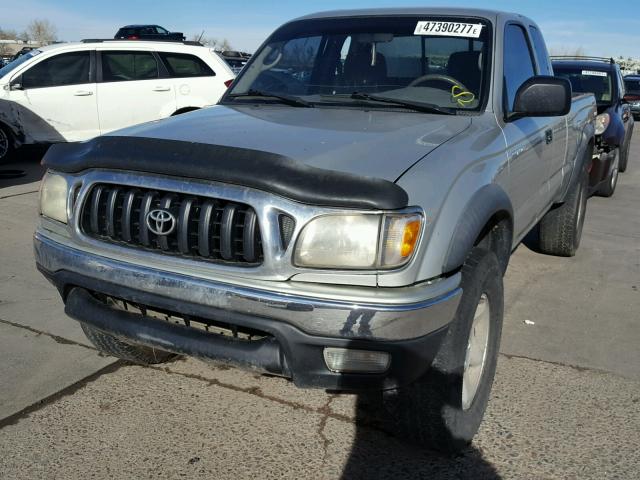 5TEWN72N12Z899127 - 2002 TOYOTA TACOMA XTR SILVER photo 2