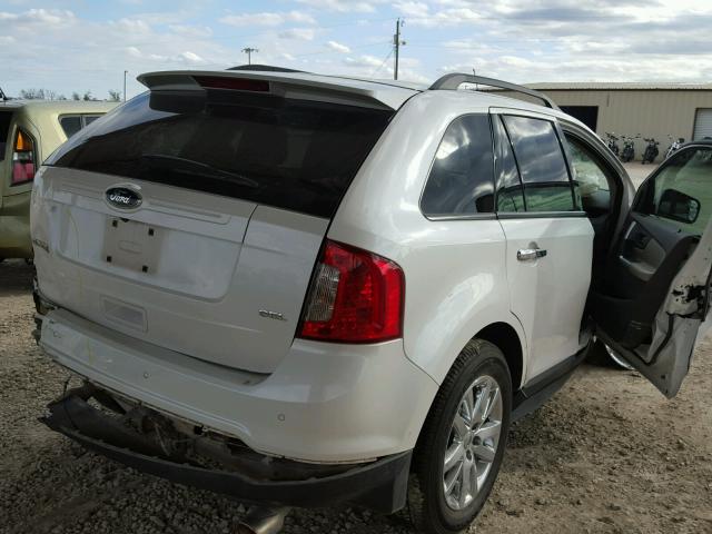 2FMDK3JC2BBA23217 - 2011 FORD EDGE SEL WHITE photo 4