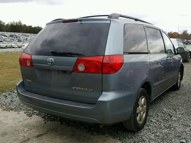 5TDZK23CX8S149768 - 2008 TOYOTA SIENNA CE BLUE photo 4