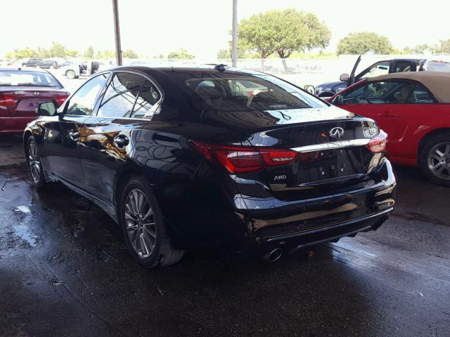 JN1EV7AR9JM439062 - 2018 INFINITI Q50 LUXE BLACK photo 3