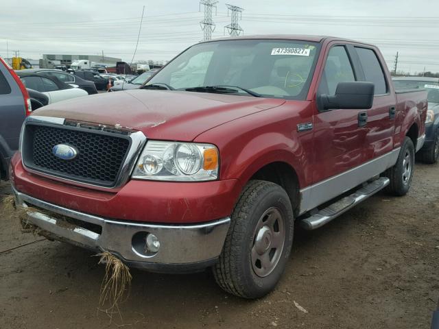 1FTPW14V87KC48181 - 2007 FORD F150 SUPER RED photo 2