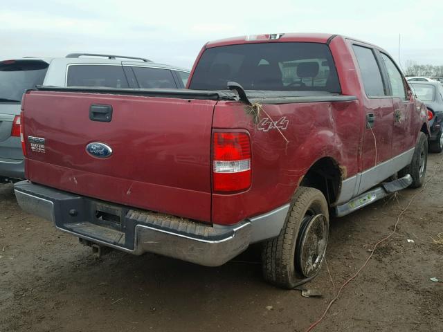 1FTPW14V87KC48181 - 2007 FORD F150 SUPER RED photo 4