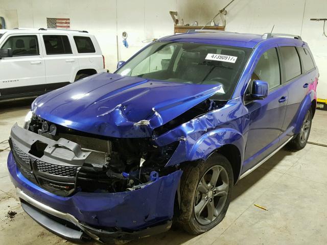 3C4PDDGG0FT671614 - 2015 DODGE JOURNEY CR BLUE photo 2