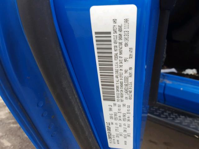 1J4GA5D1XBL533321 - 2011 JEEP WRANGLER S Mavi foto 10