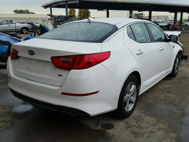 5XXGM4A77EG337793 - 2014 KIA OPTIMA LX WHITE photo 4