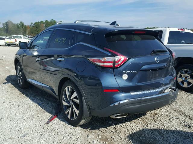 5N1AZ2MG9HN127532 - 2017 NISSAN MURANO S BLUE photo 3