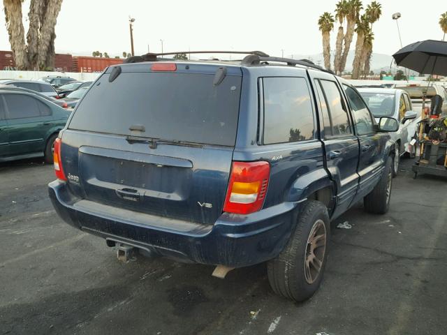 1J4GW58N1YC184475 - 2000 JEEP GRAND CHER BLUE photo 4